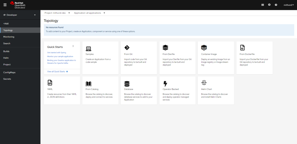 Red Hat OpenShift sandbox