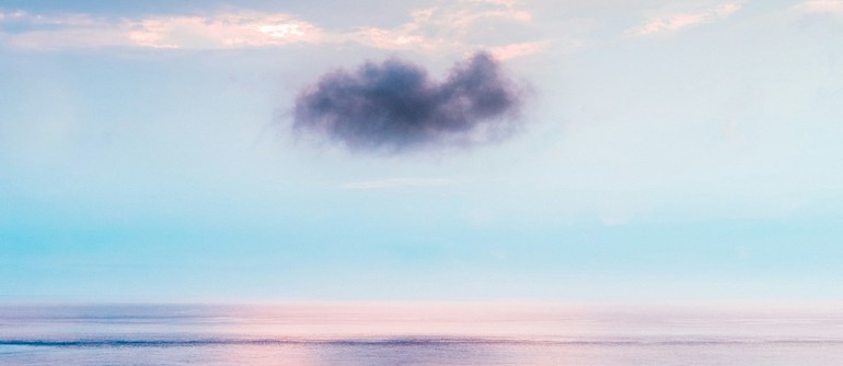 cloud above ocean.