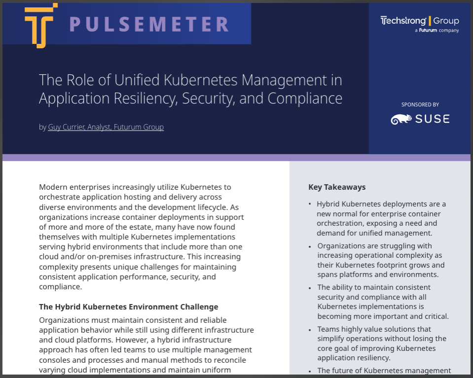 The Role of Unified Kubernetes Management in Application Resiliency, Security, and Compliance