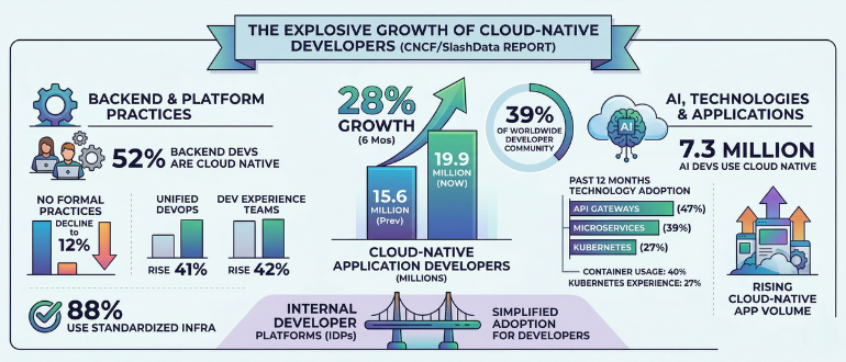 CNCF Report: Global Cloud Native Developer Community Nears 20 Million