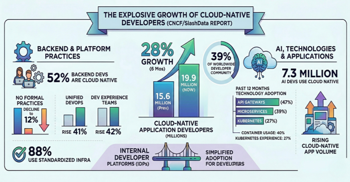 CNCF Report: Global Cloud Native Developer Community Nears 20 Million